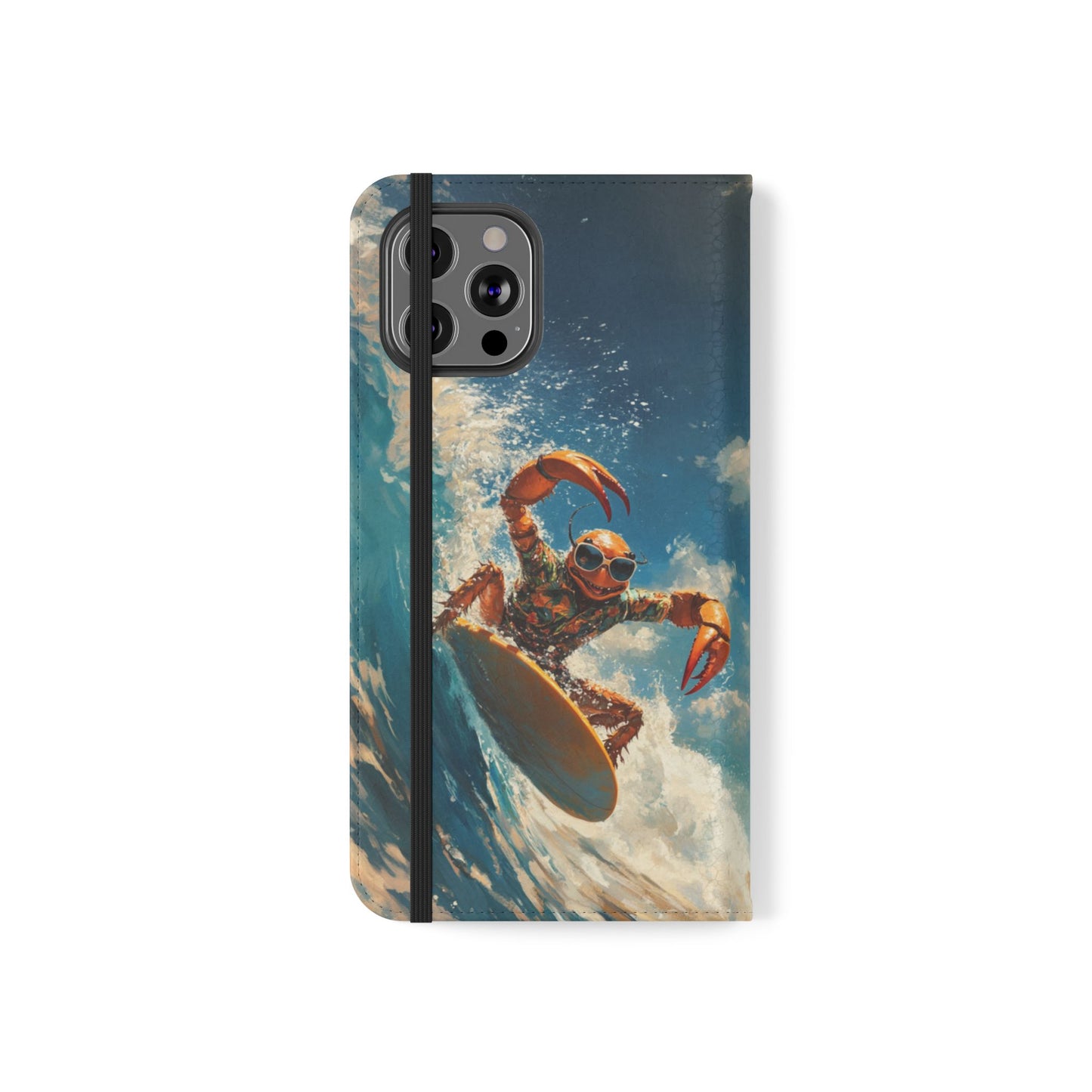 Surfing Crab - Wallet Flip Case