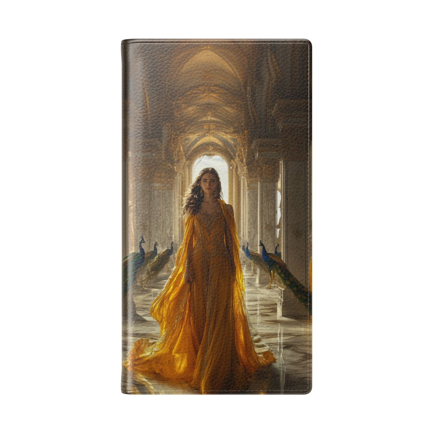 Hera Golden Palace Peacock Goddess - Wallet Flip Case