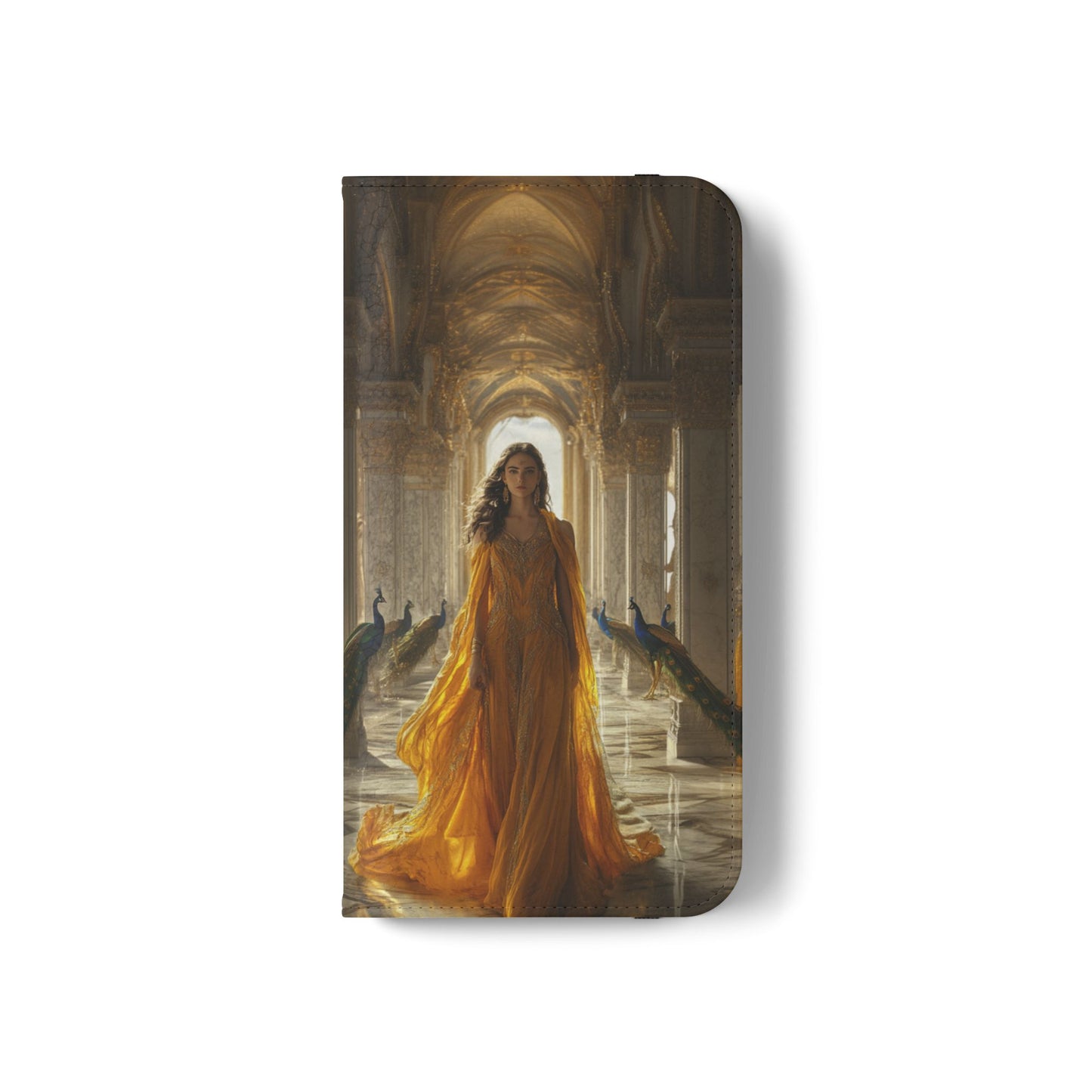 Hera Golden Palace Peacock Goddess - Wallet Flip Case