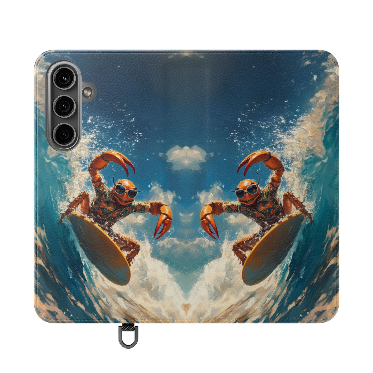 Surfing Crab - Wallet Flip Case