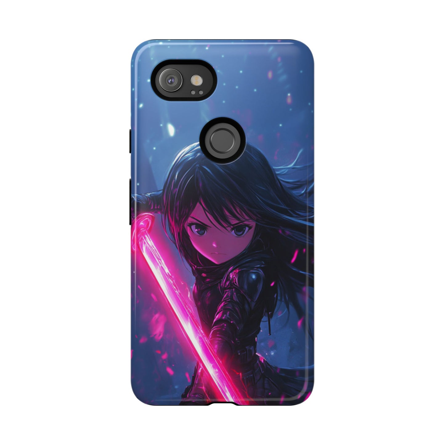 Neon Blade Warrior – Tough Google Pixel Case