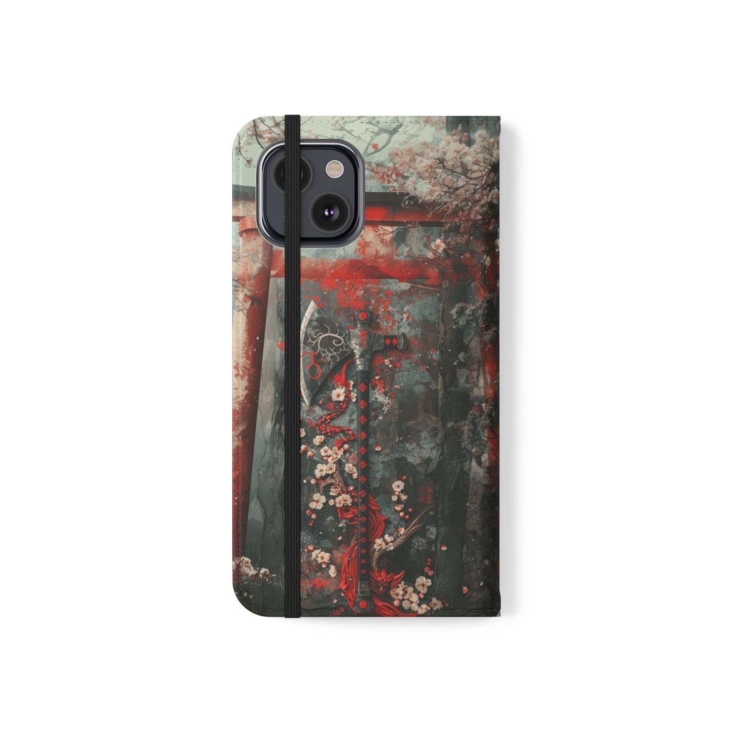 Sakura Warrior Axe - Wallet Flip Case