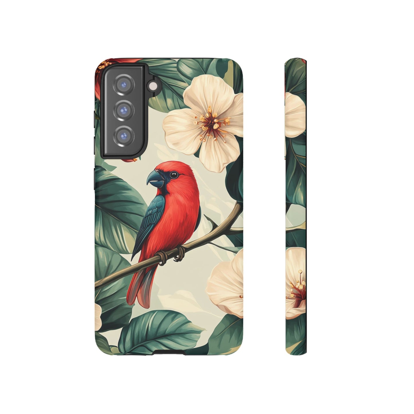 Tropical Bird and Hibiscus Phone Case – iPhone, Google Pixel, Samsung Galaxy