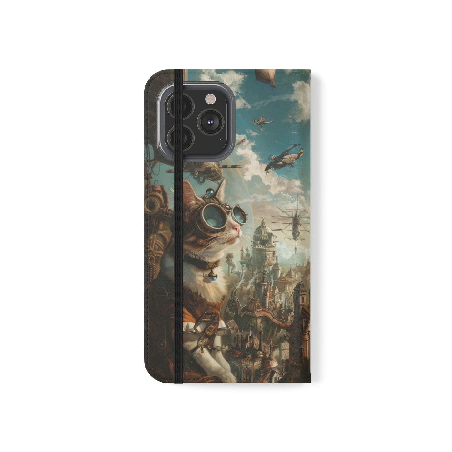 Steampunk Aviator Cat - Wallet Flip Case