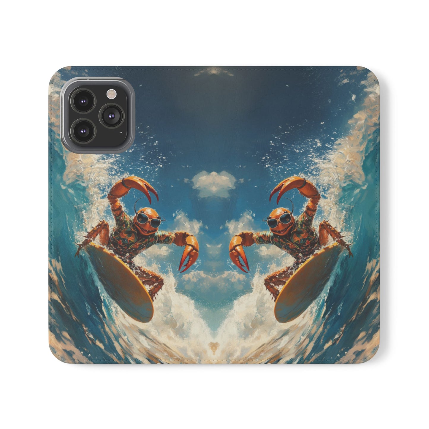 Surfing Crab - Wallet Flip Case