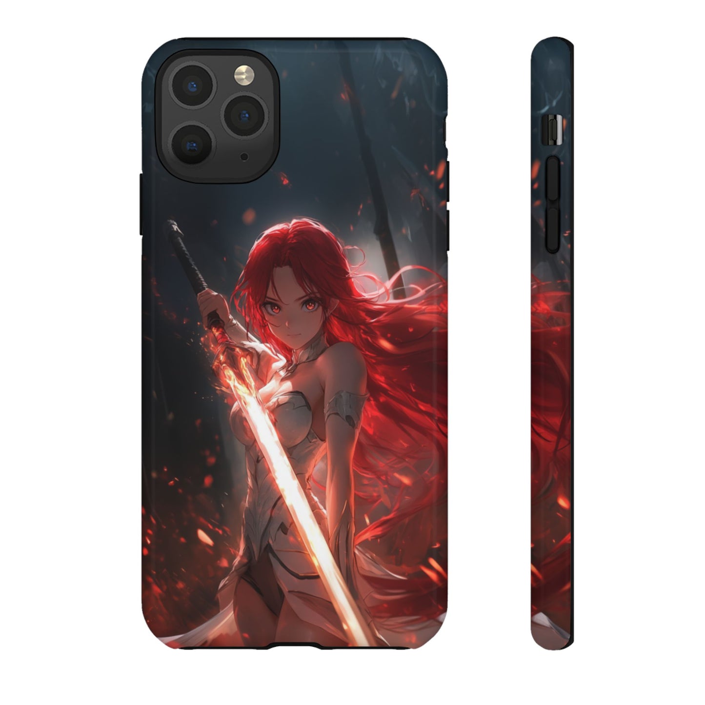 Crimson Ember Warrior – Tough iPhone Case