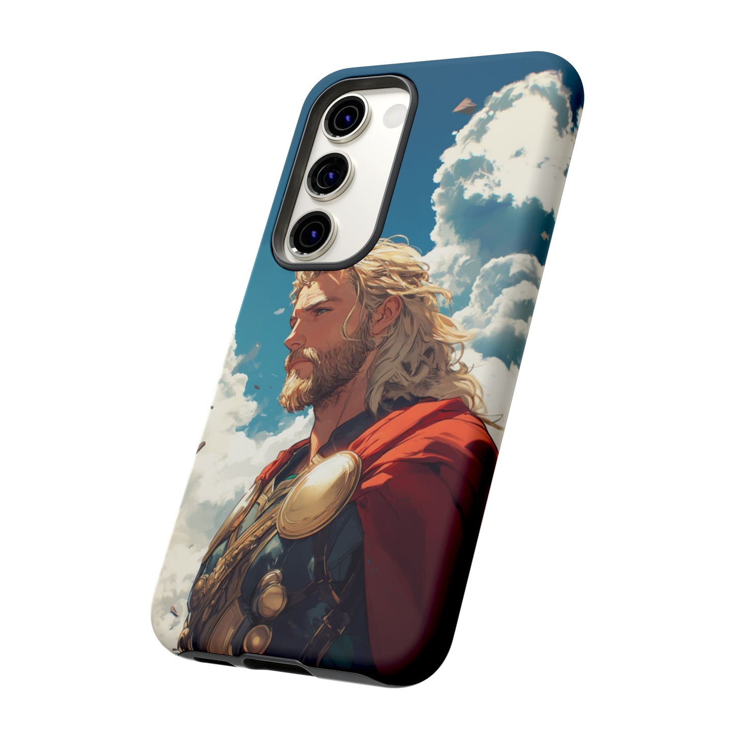 Celestial Protector: Anime-Style Thor Phone Case - iPhone, Google Pixel, Samsung