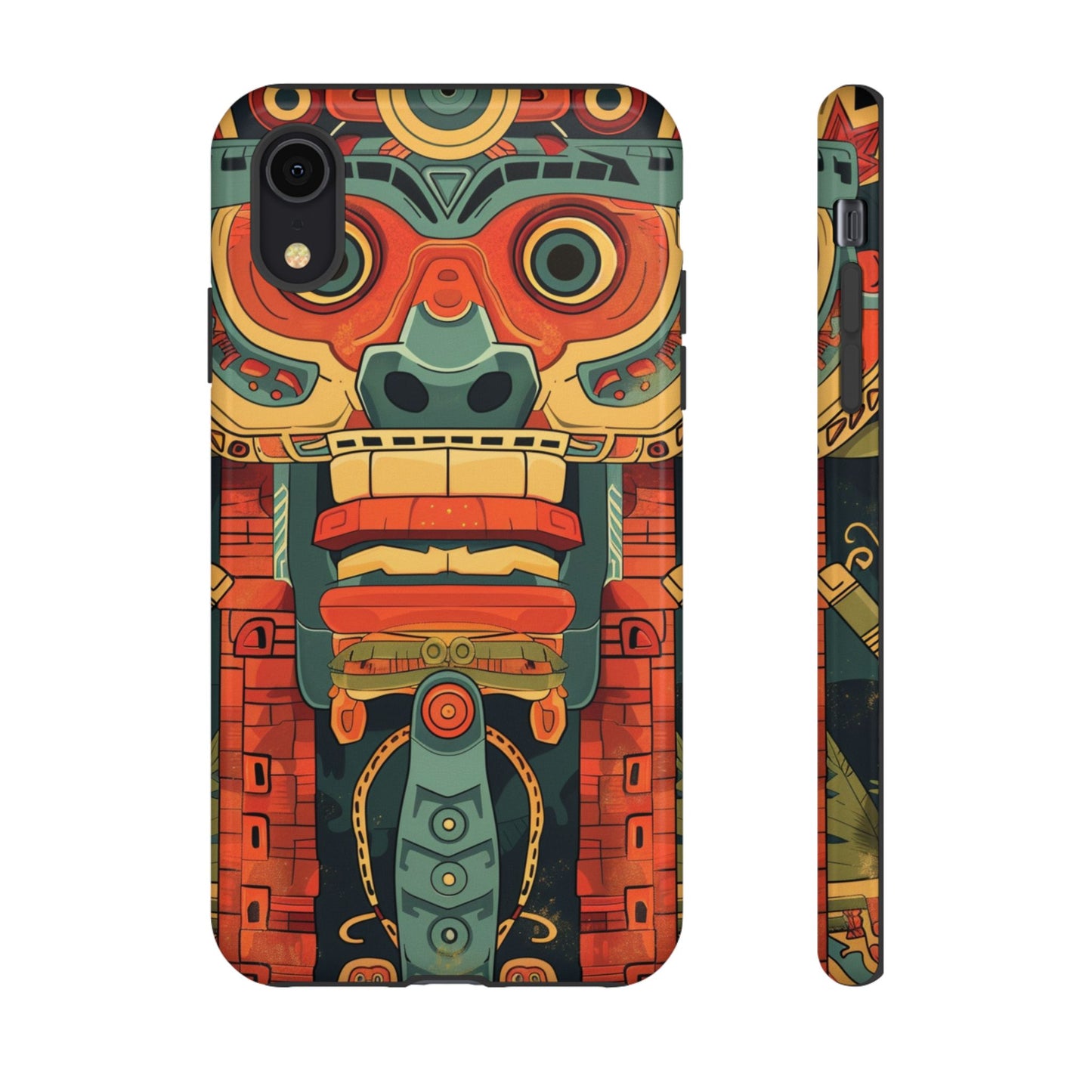 Aztec Totem Mask - Tough iPhone Case
