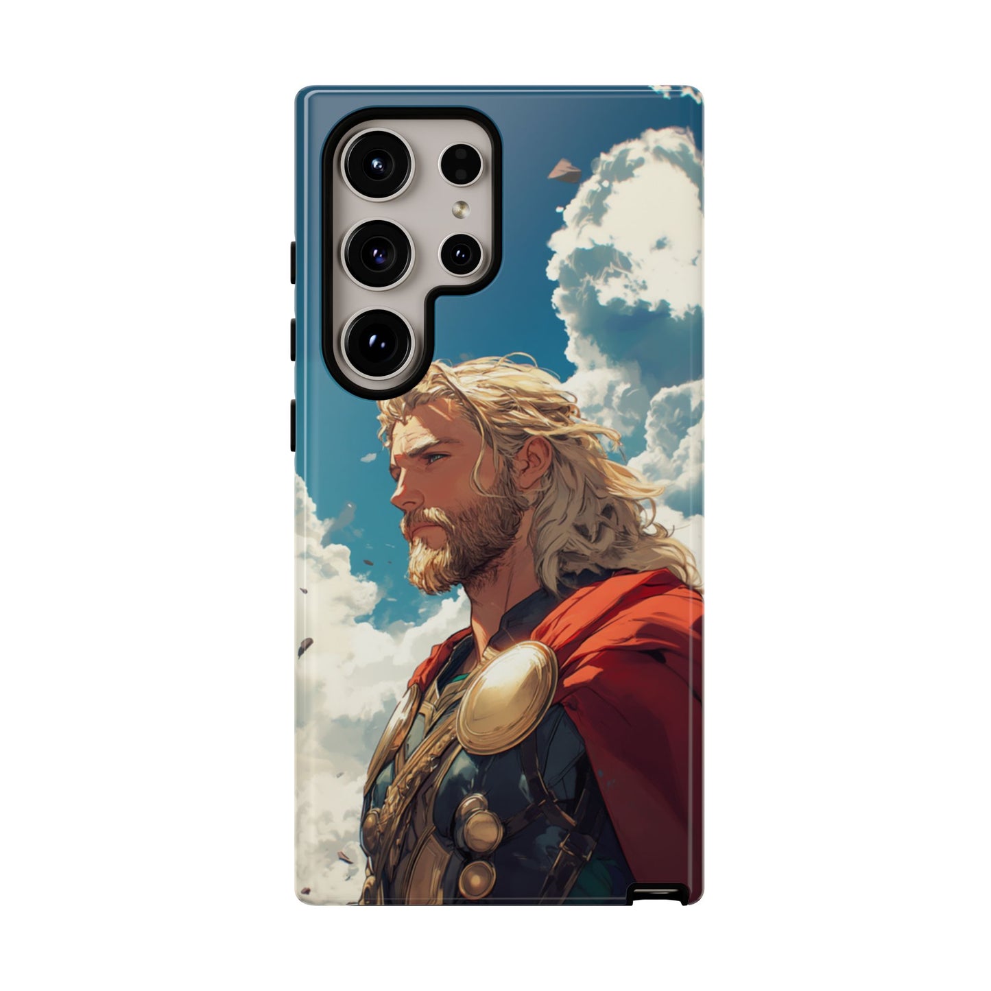 Celestial Protector: Anime-Style Thor Phone Case - iPhone, Google Pixel, Samsung