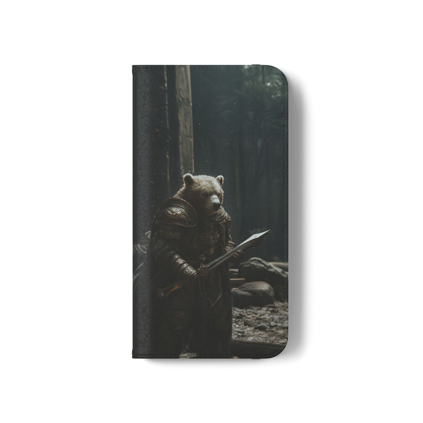 Medieval Bear Warrior Knight - Wallet Flip Case