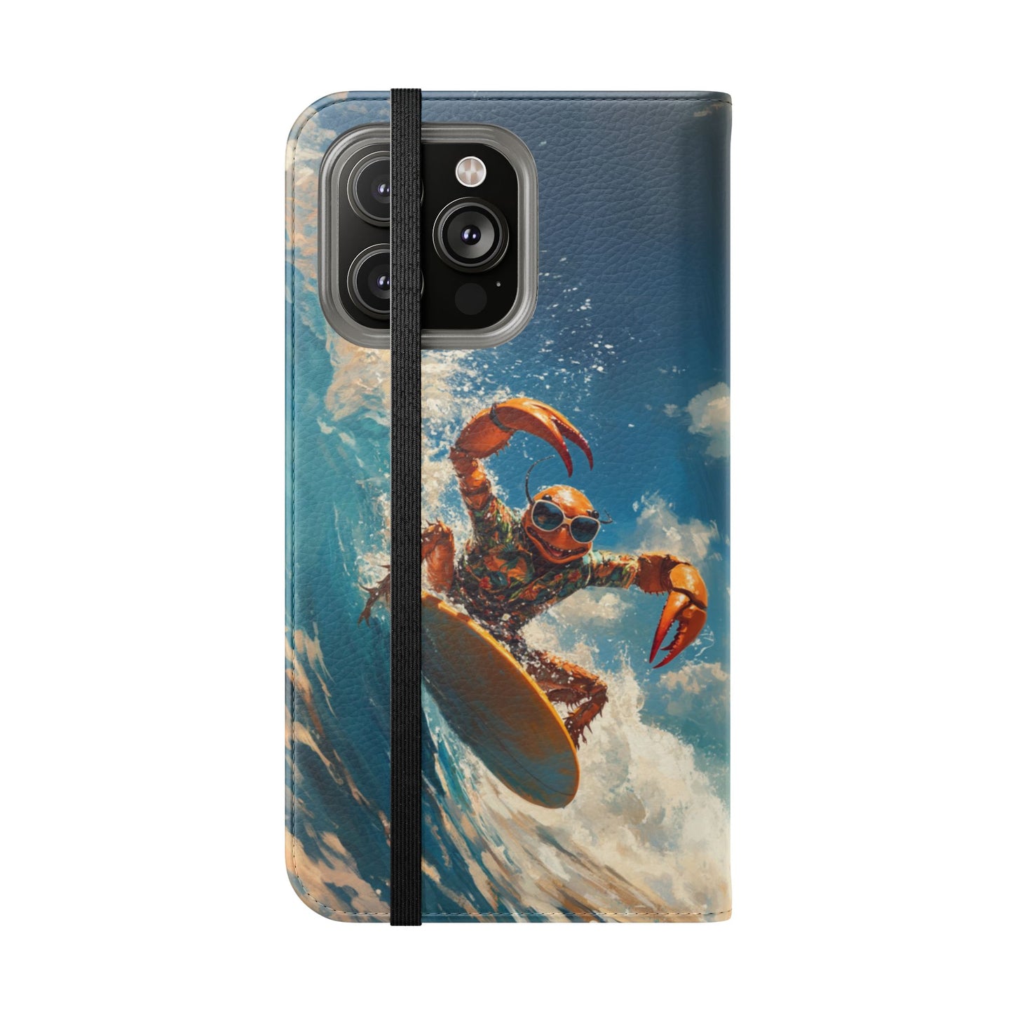 Surfing Crab - Wallet Flip Case