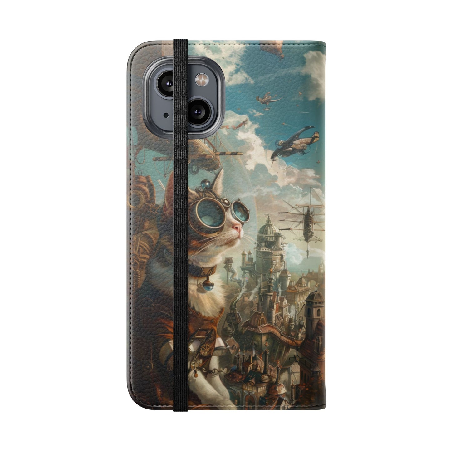 Steampunk Aviator Cat - Wallet Flip Case