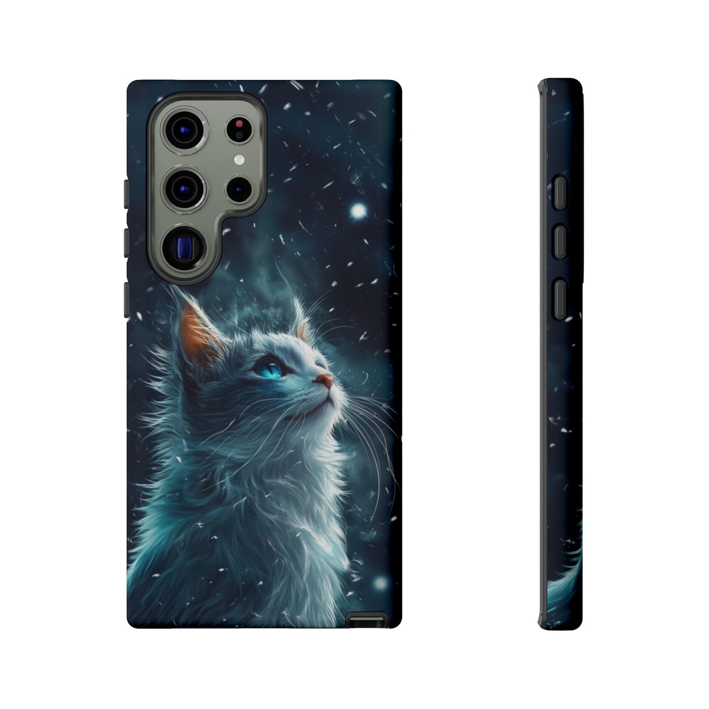 Ethereal Gaze White Cat Phone Case - iPhone, Google Pixel, Samsung Galaxy