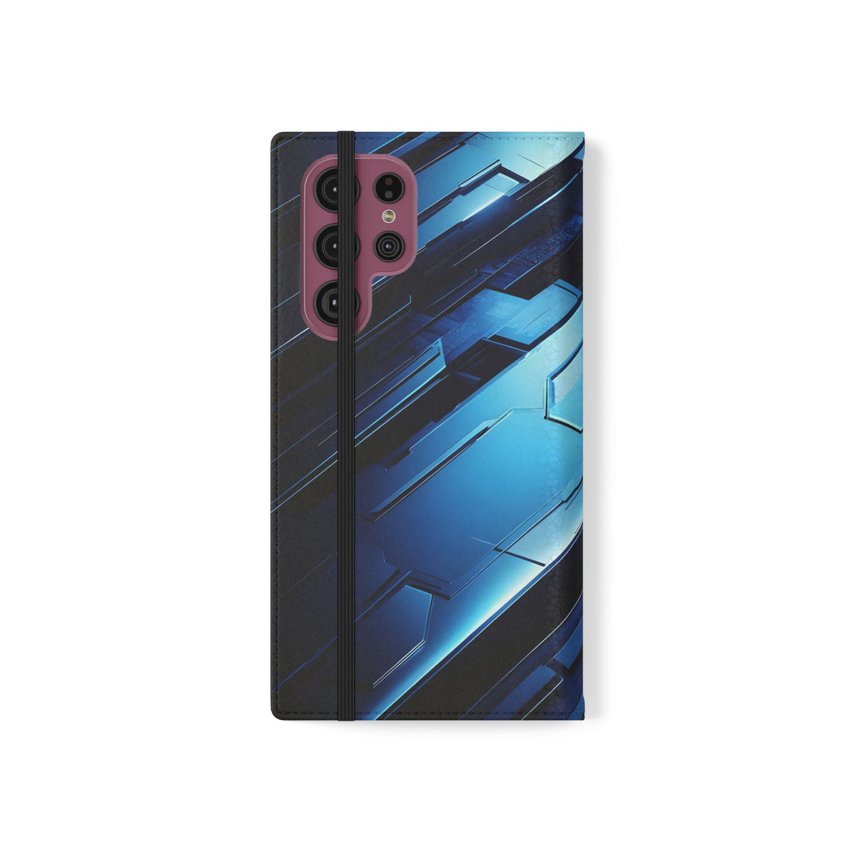 Blue Tech Matrix - Wallet Flip Case