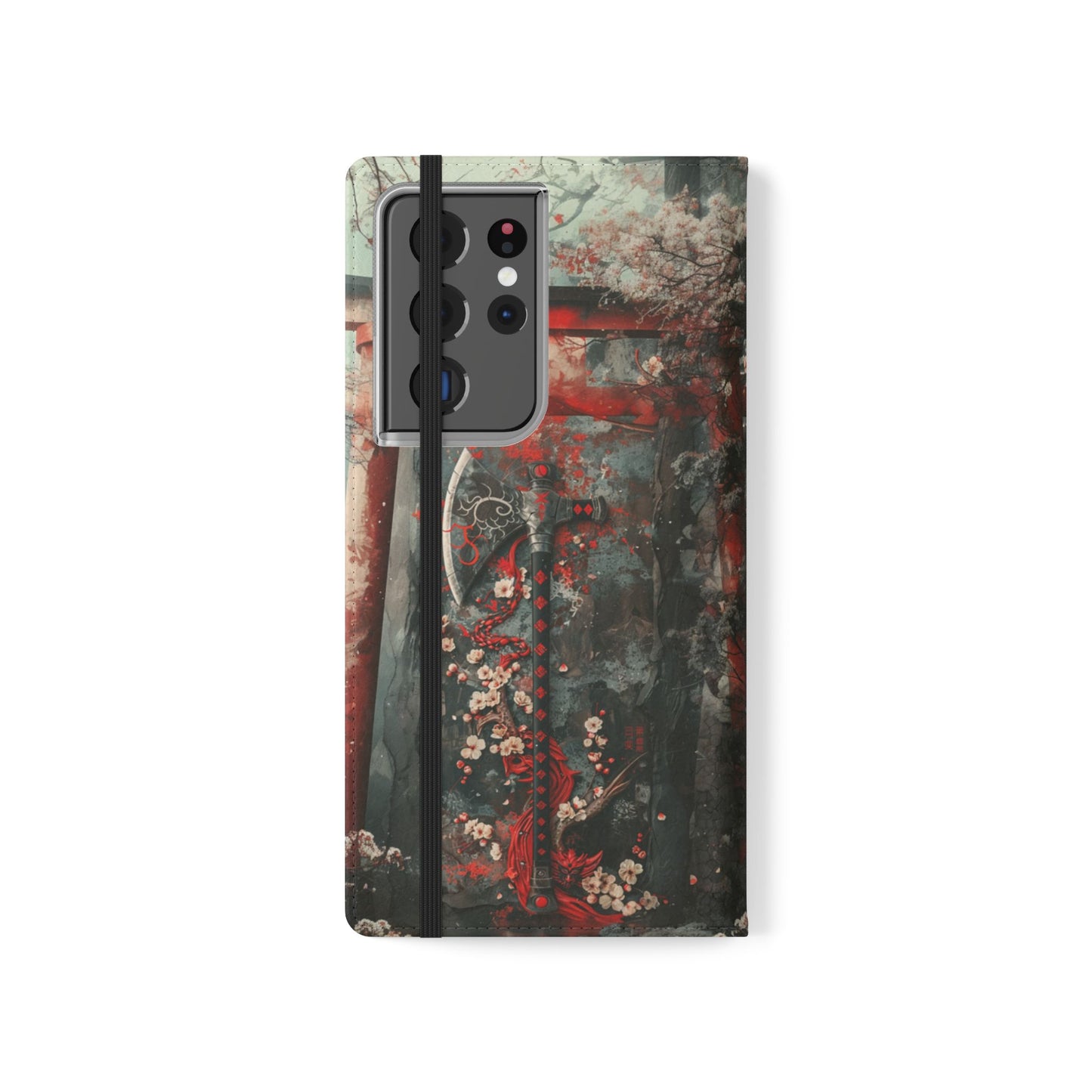 Sakura Warrior Axe - Wallet Flip Case