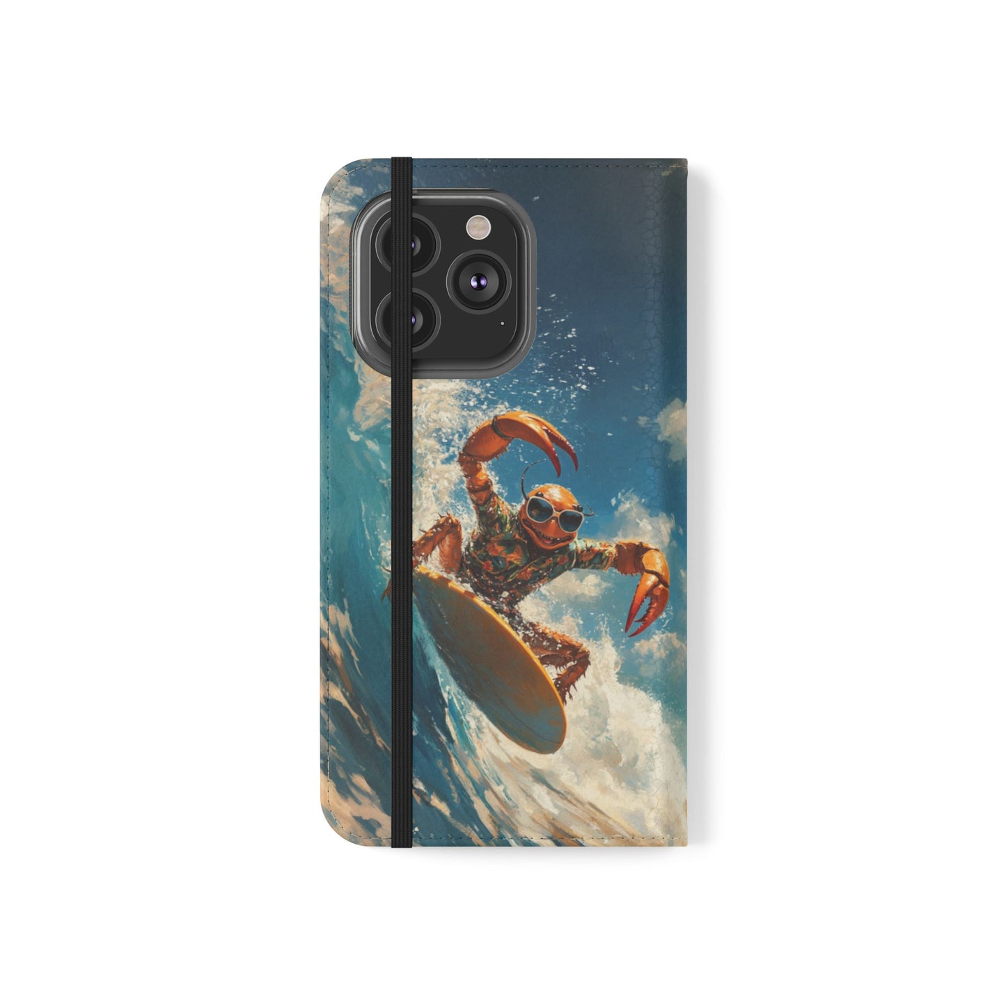 Surfing Crab - Wallet Flip Case