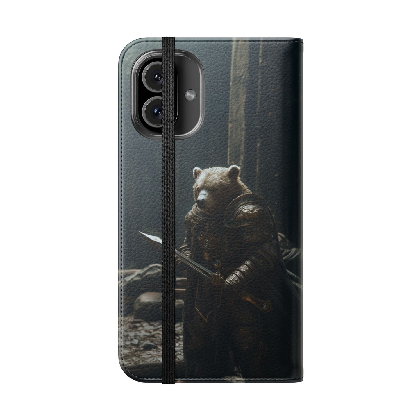 Medieval Bear Warrior Knight - Wallet Flip Case