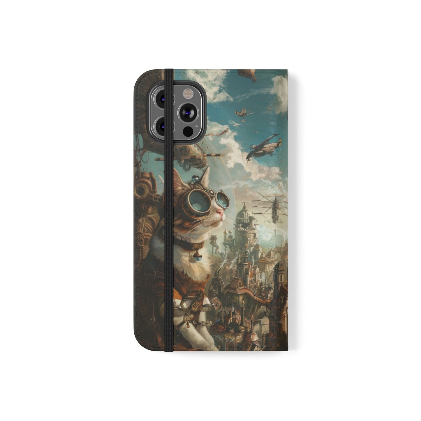 Steampunk Aviator Cat - Wallet Flip Case