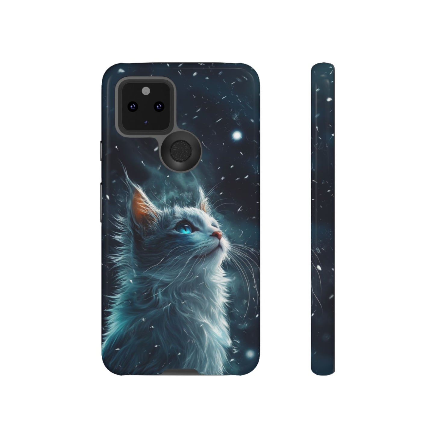 Ethereal Gaze White Cat Phone Case - iPhone, Google Pixel, Samsung Galaxy