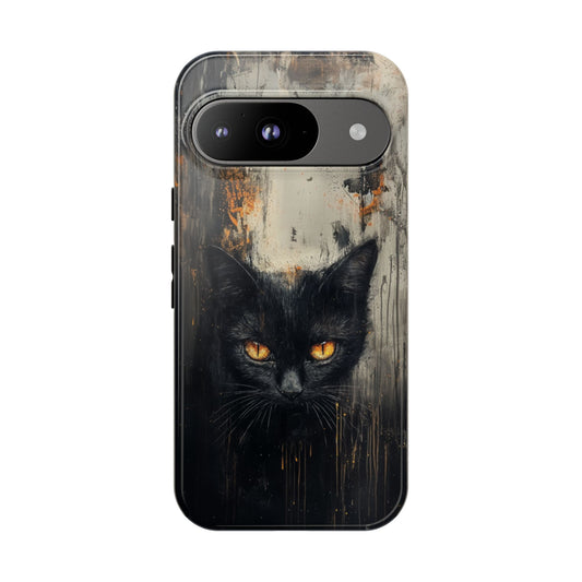 Black Cat Shadow Gaze - Tough Google Pixel Case