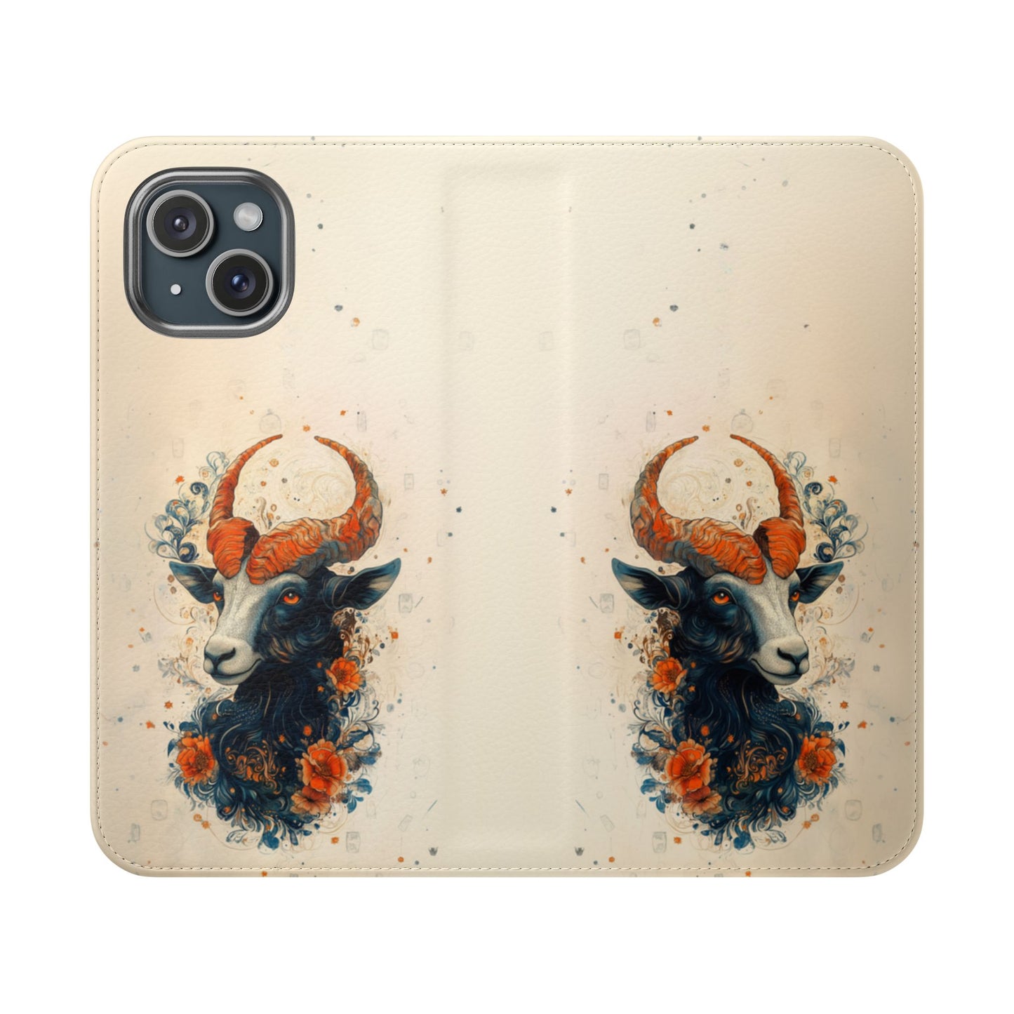 Capricorn Celestial Goat - Wallet Flip Case