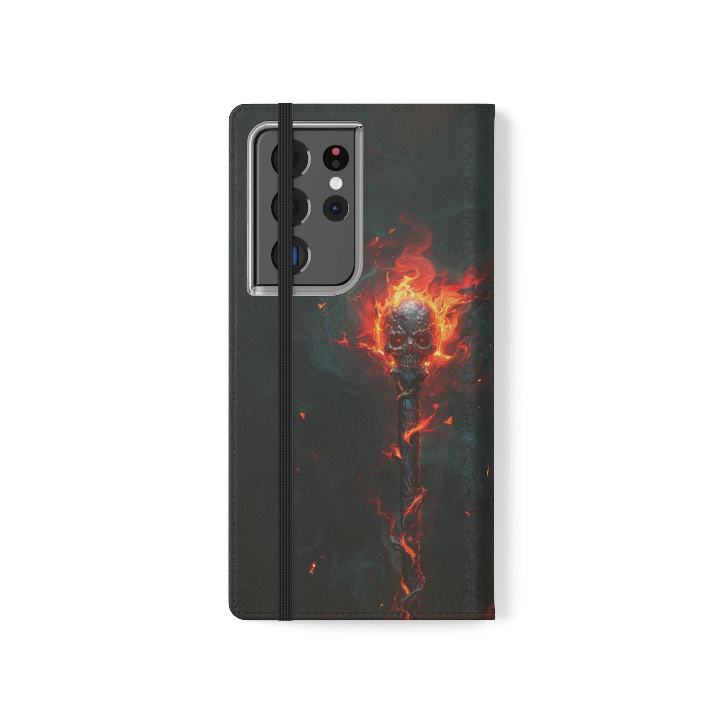 Inferno Skull Staff - Wallet Flip Case