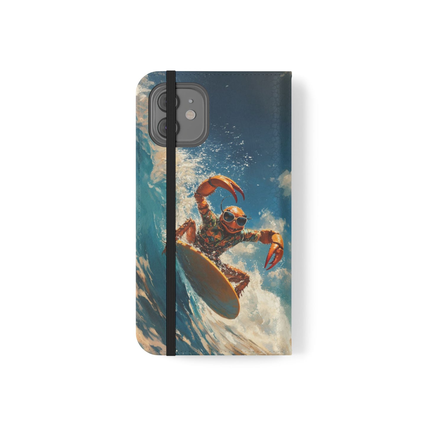 Surfing Crab - Wallet Flip Case