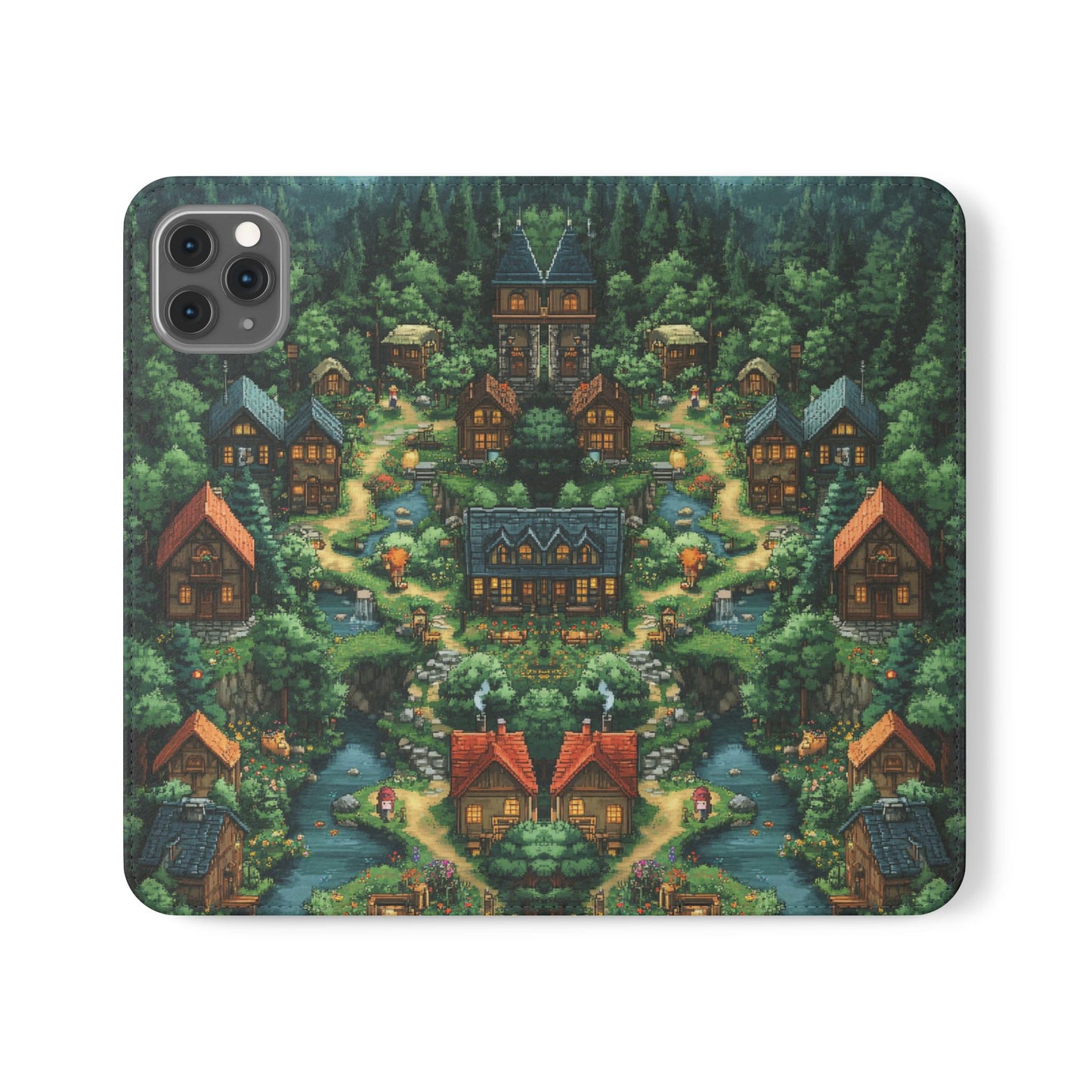 Pixel Forest Hamlet - Wallet Flip Case