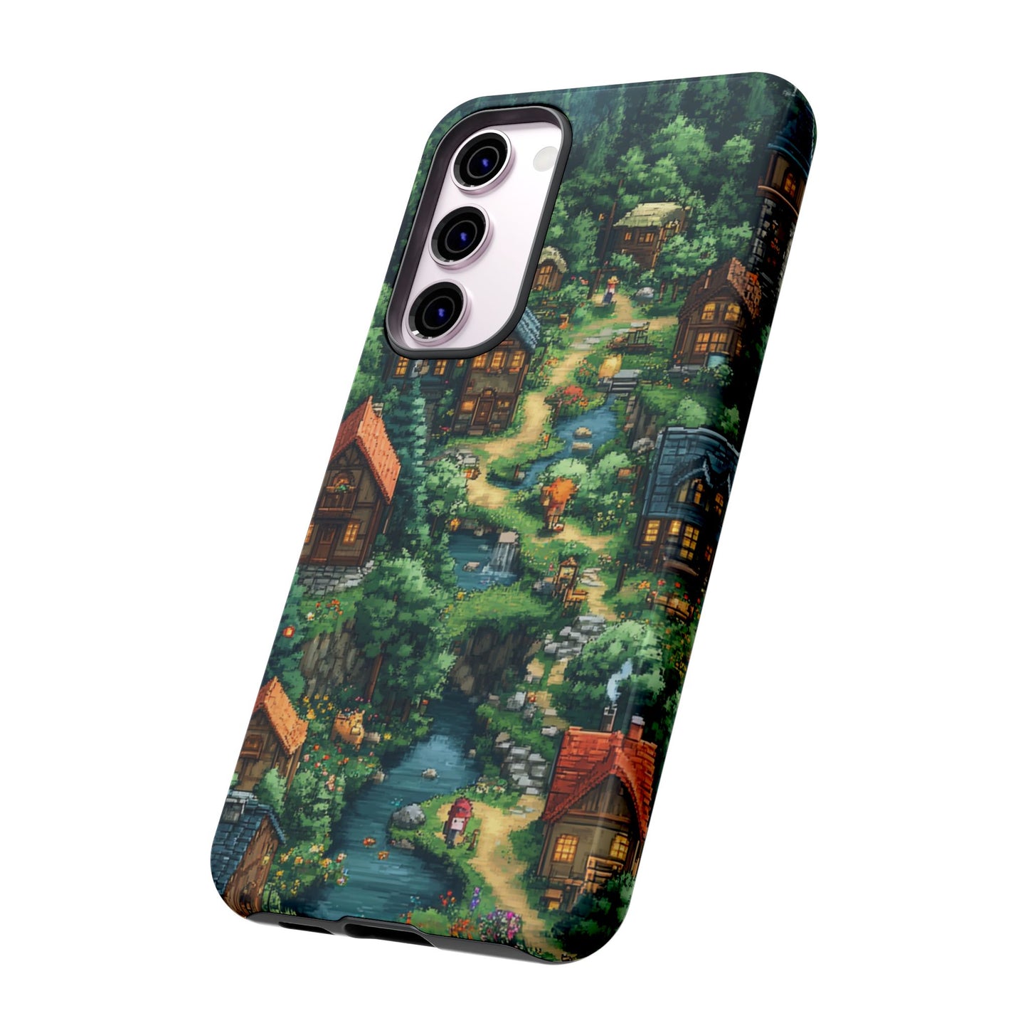 Enchanted Village: Pixel Paradise Phone Case - iPhone, Google Pixel, Samsung Galaxy