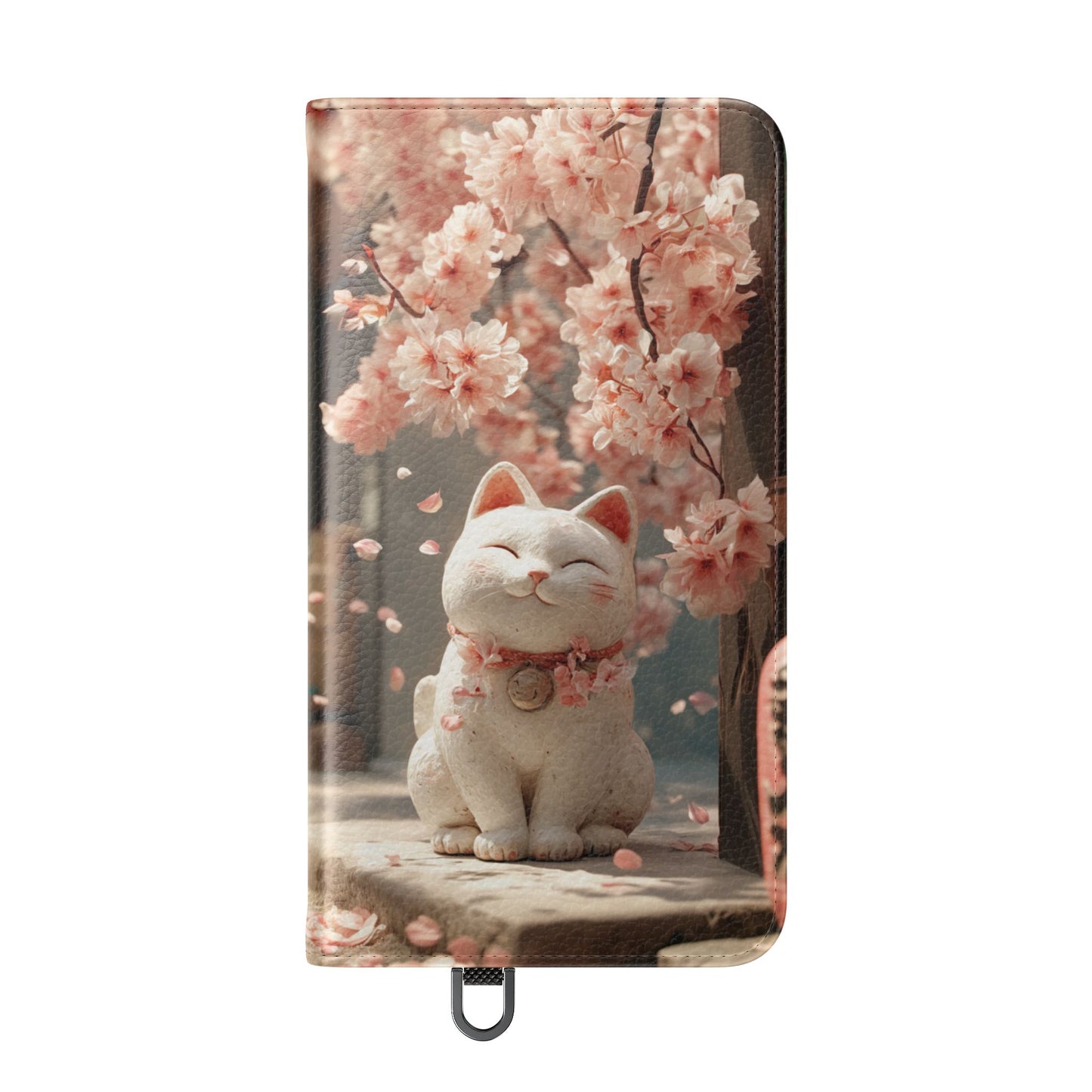 Sakura Lucky Cat - Wallet Flip Case