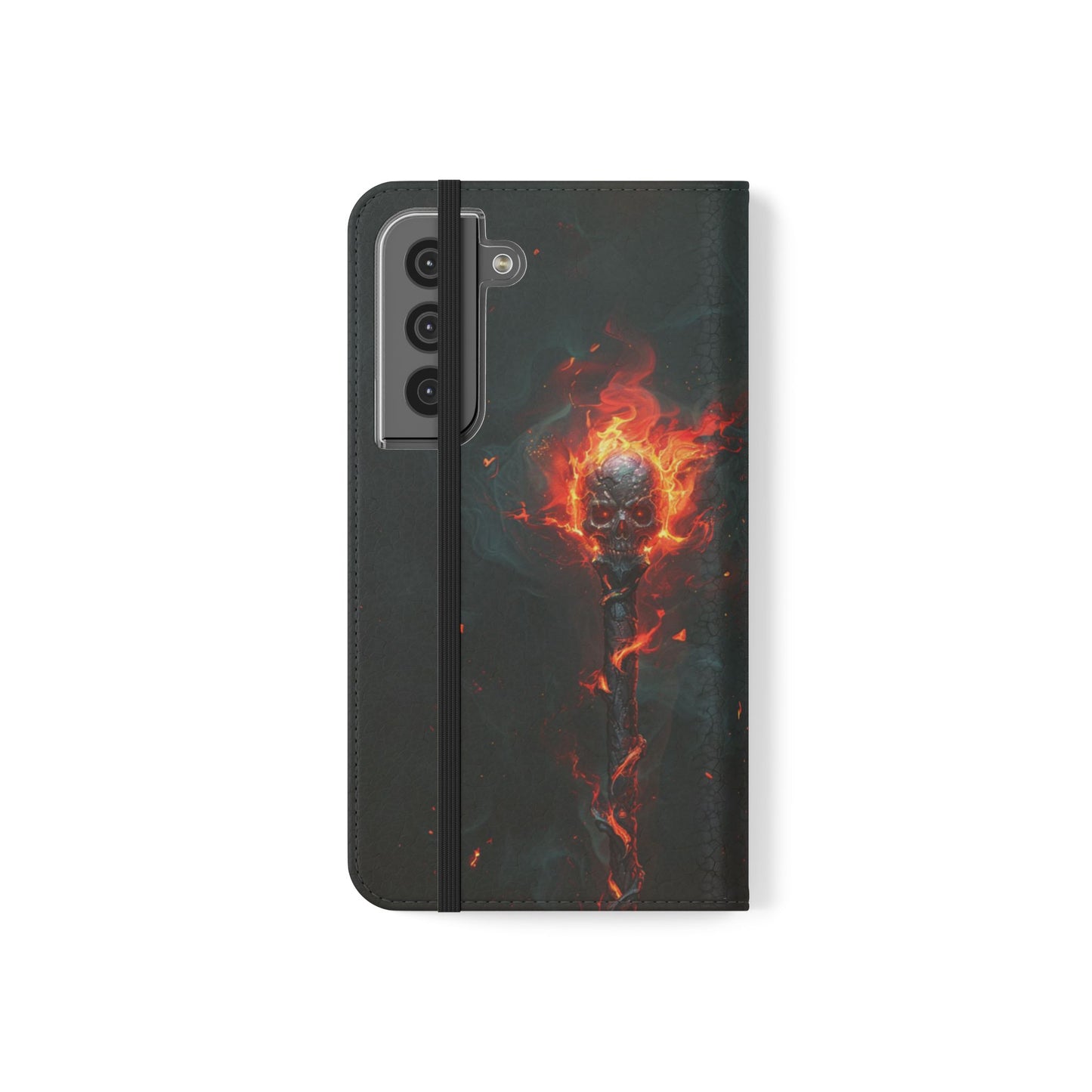 Inferno Skull Staff - Wallet Flip Case
