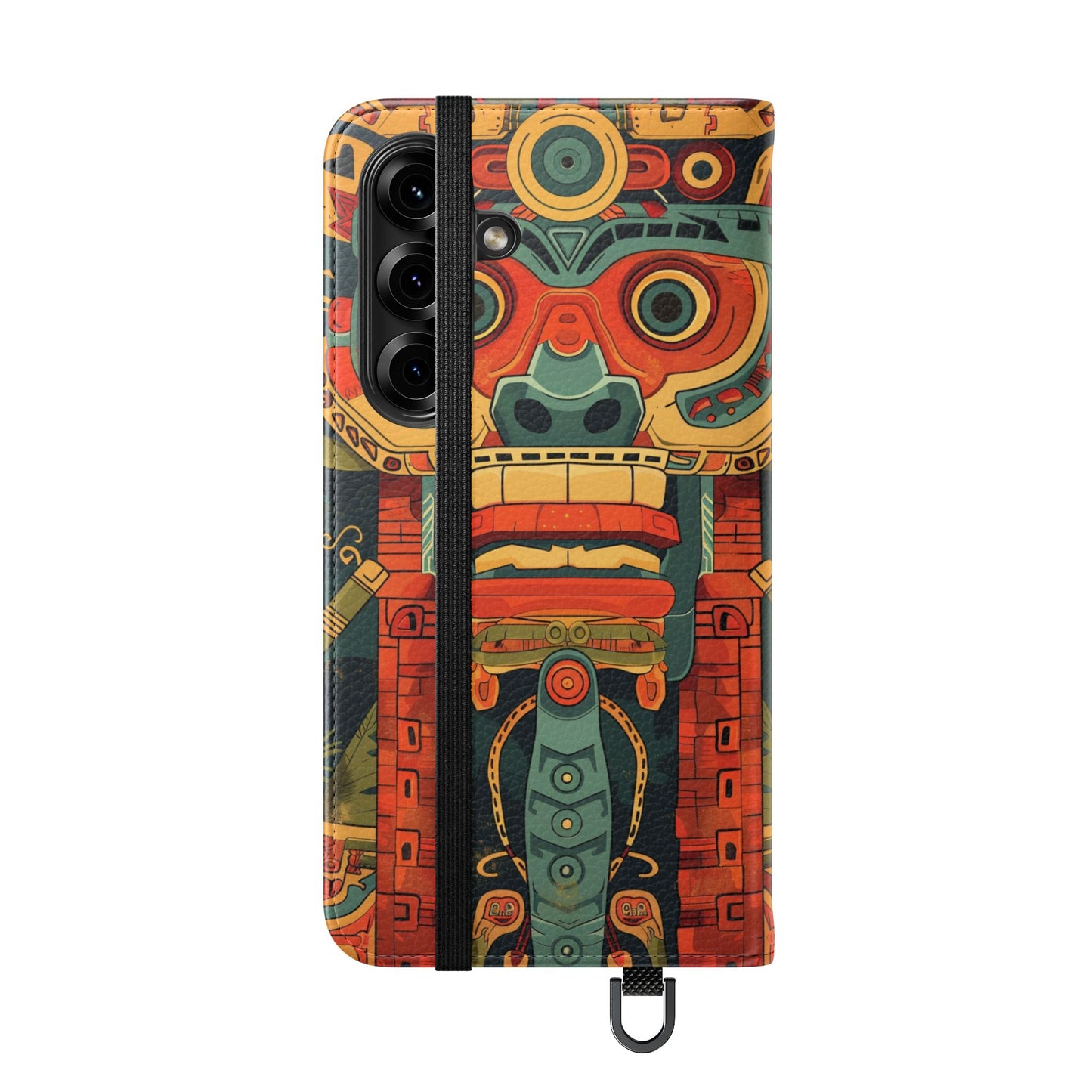 Aztec Totem Mask - Wallet Flip Case