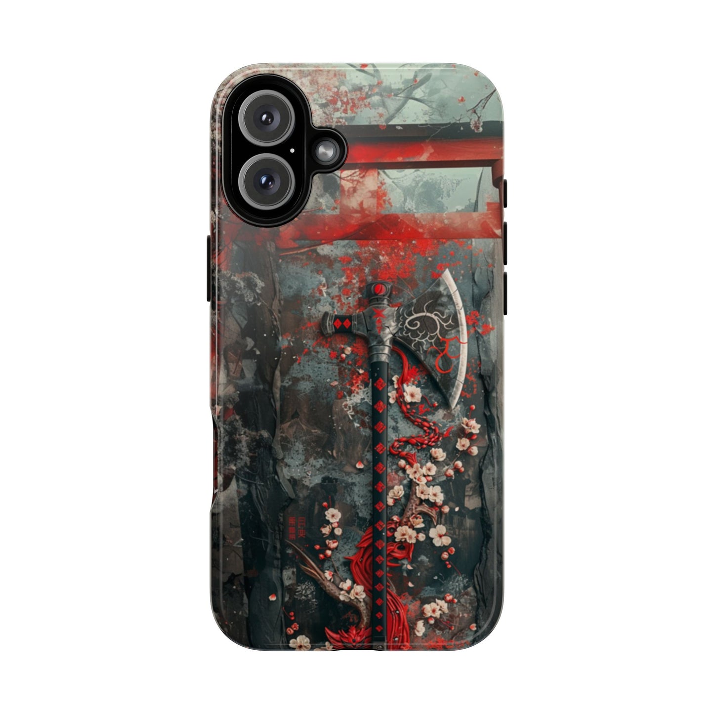 Sakura Warrior Axe - Tough iPhone Case