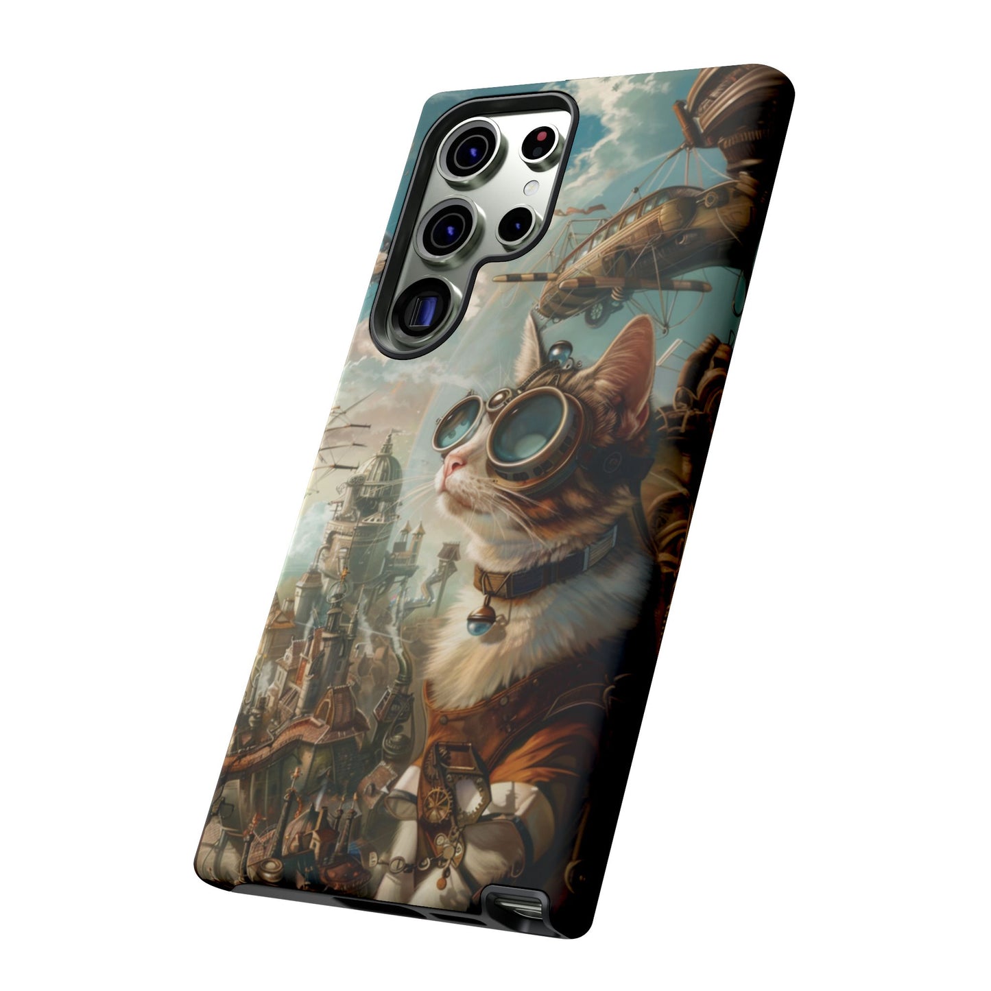 Steampunk Cat Adventurer - iPhone, Google Pixel, Samsung Galaxy