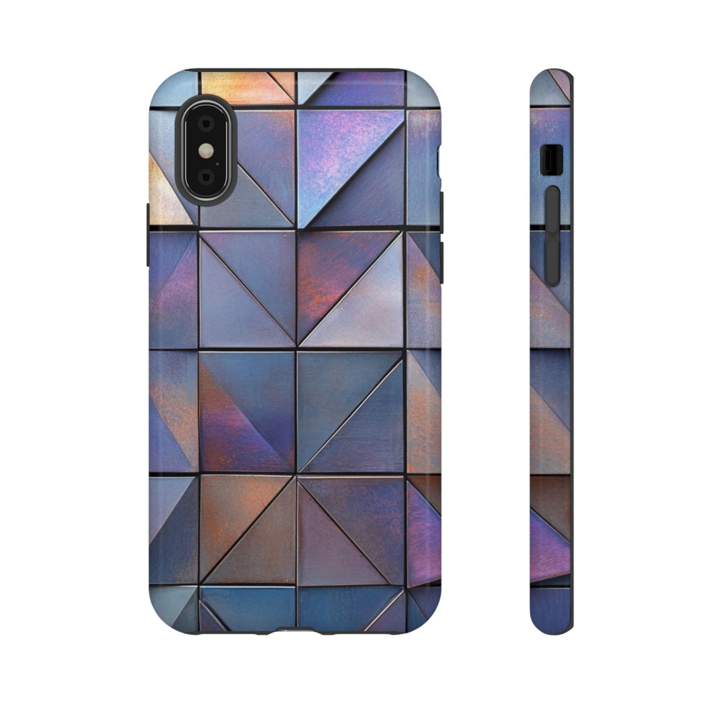 Iridescent Geometric Triangles Phone Case - iPhone, Samsung Galaxy, Google Pixel