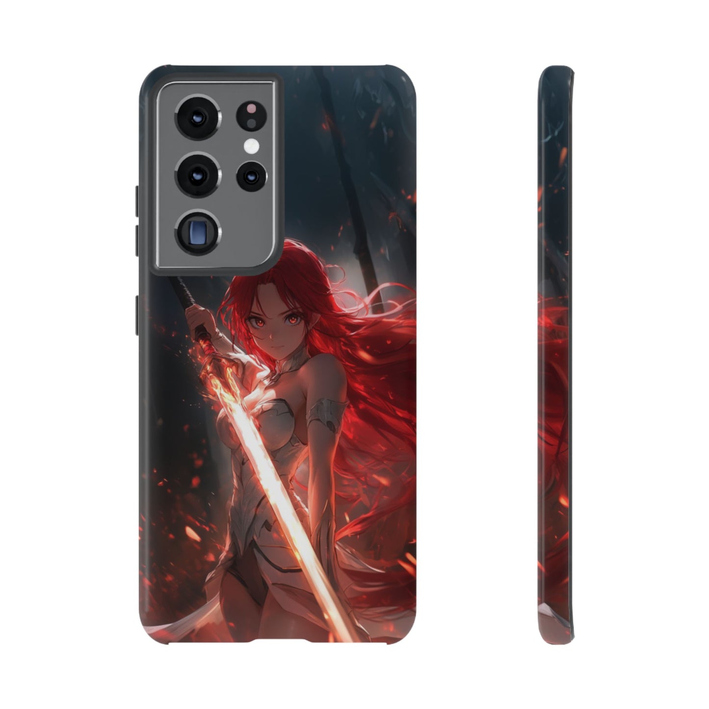 Crimson Ember Warrior – Tough Samsung Galaxy Case