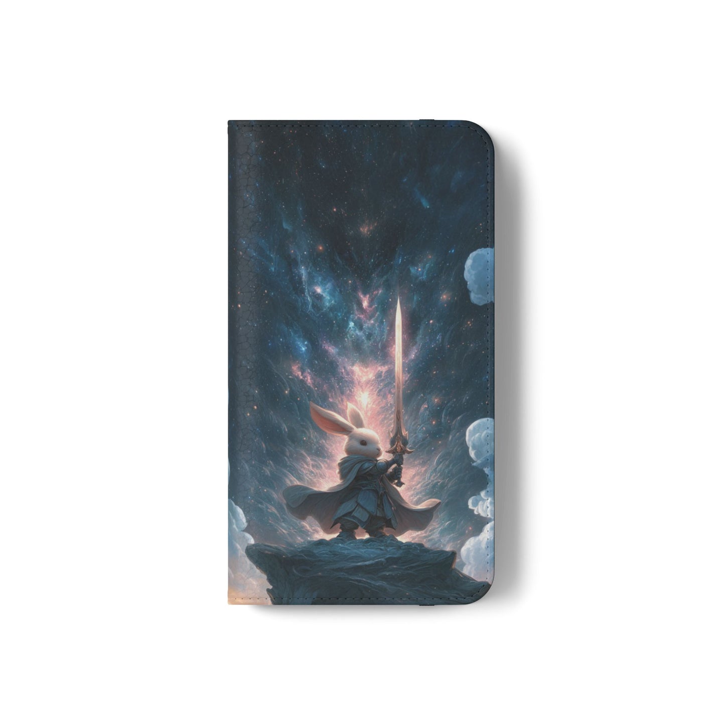 Cosmic Warrior Rabbit - Wallet Flip Case