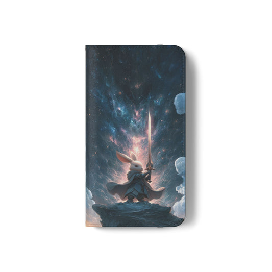 Cosmic Warrior Rabbit - Wallet Flip Case