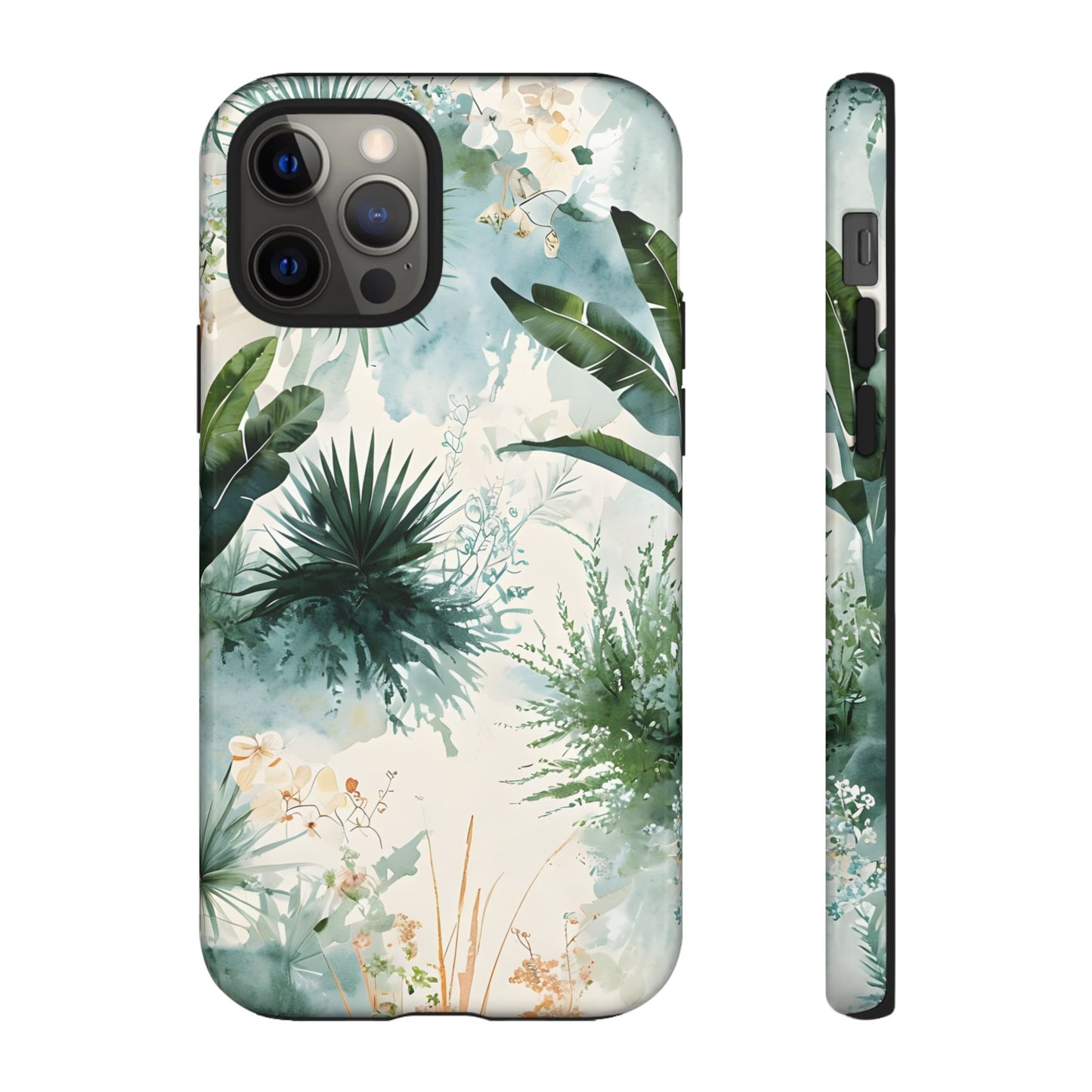 Tropical Botanical Watercolor - Tough iPhone Case