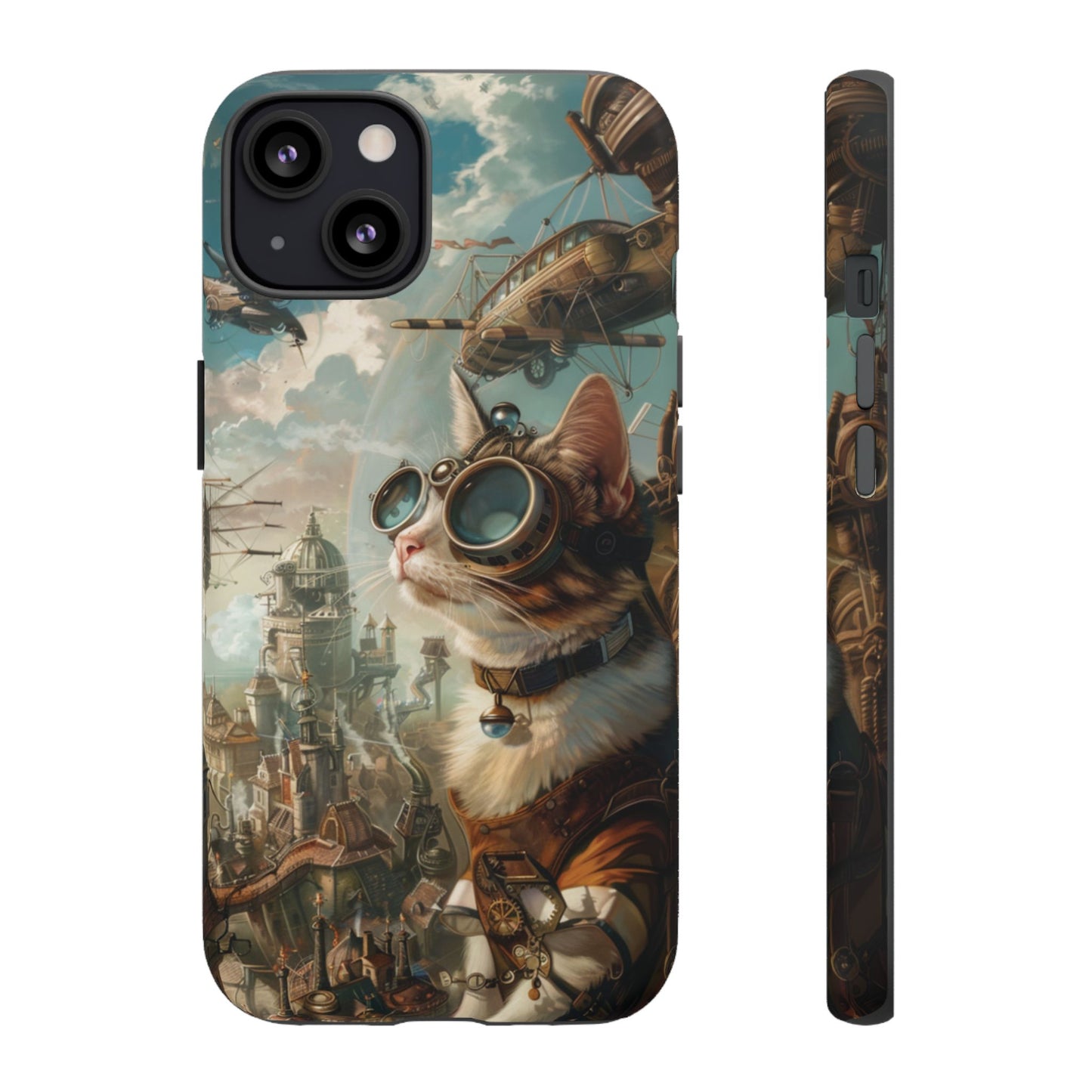 Steampunk Cat Adventurer - iPhone, Google Pixel, Samsung Galaxy