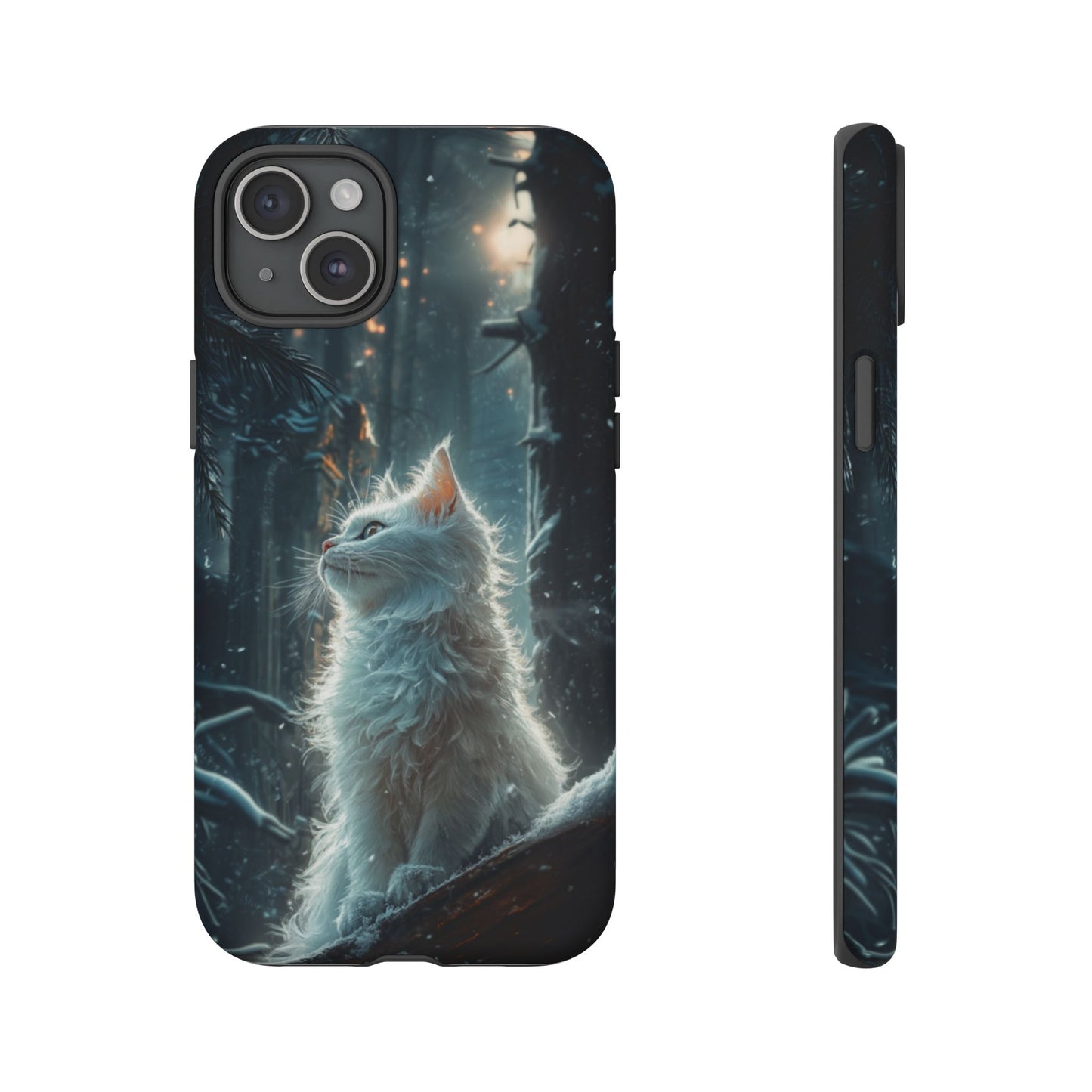 Winter Enchantment White Cat Phone Case - iPhone, Google Pixel, Samsung Galaxy