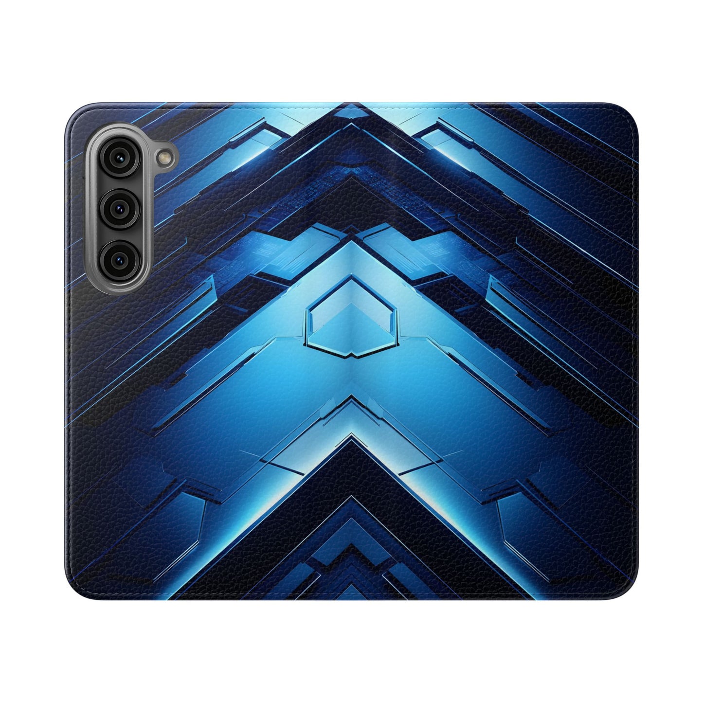 Blue Tech Matrix - Wallet Flip Case
