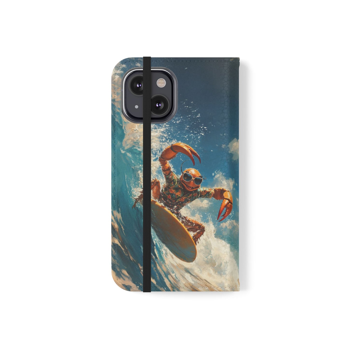 Surfing Crab - Wallet Flip Case