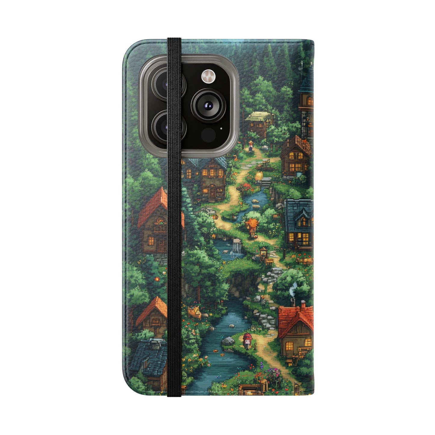 Pixel Forest Hamlet - Wallet Flip Case