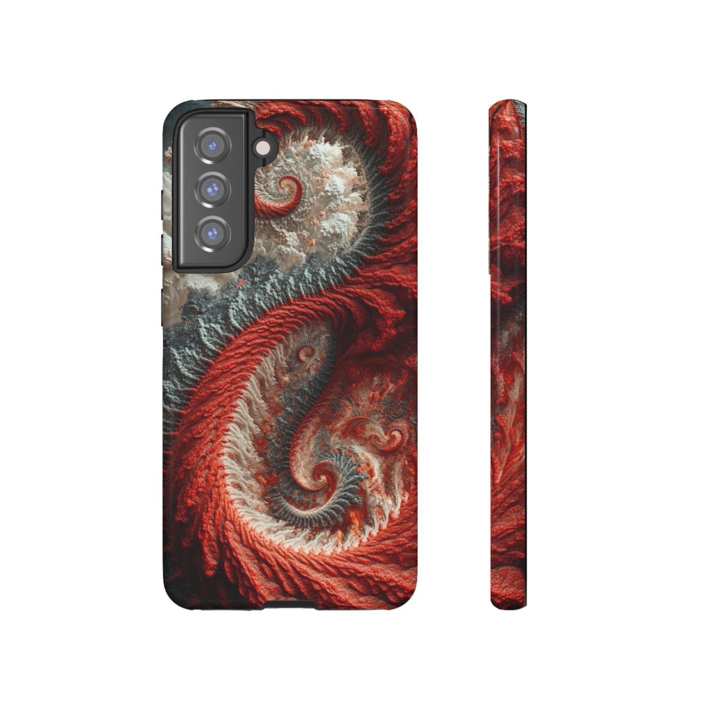 Crimson Spiral Fractal – Tough Samsung Galaxy Case