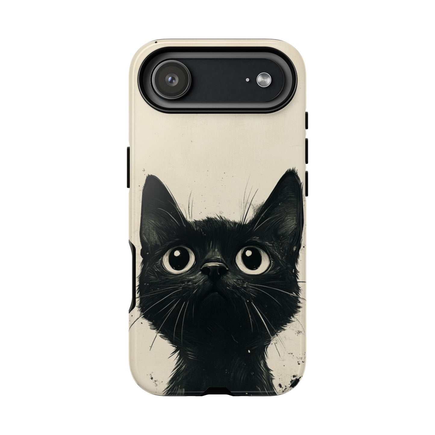 Black Cat Ink Sketch - Tough iPhone Case