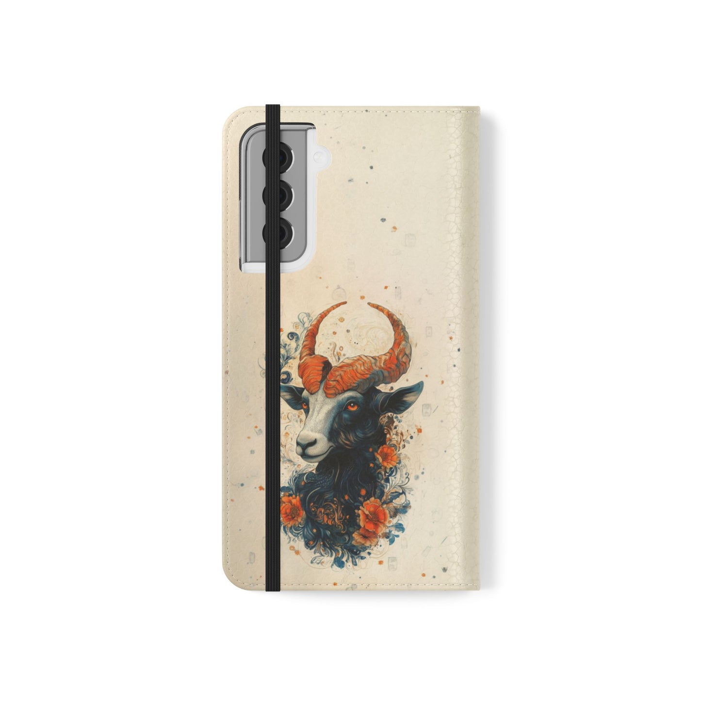 Capricorn Celestial Goat - Wallet Flip Case