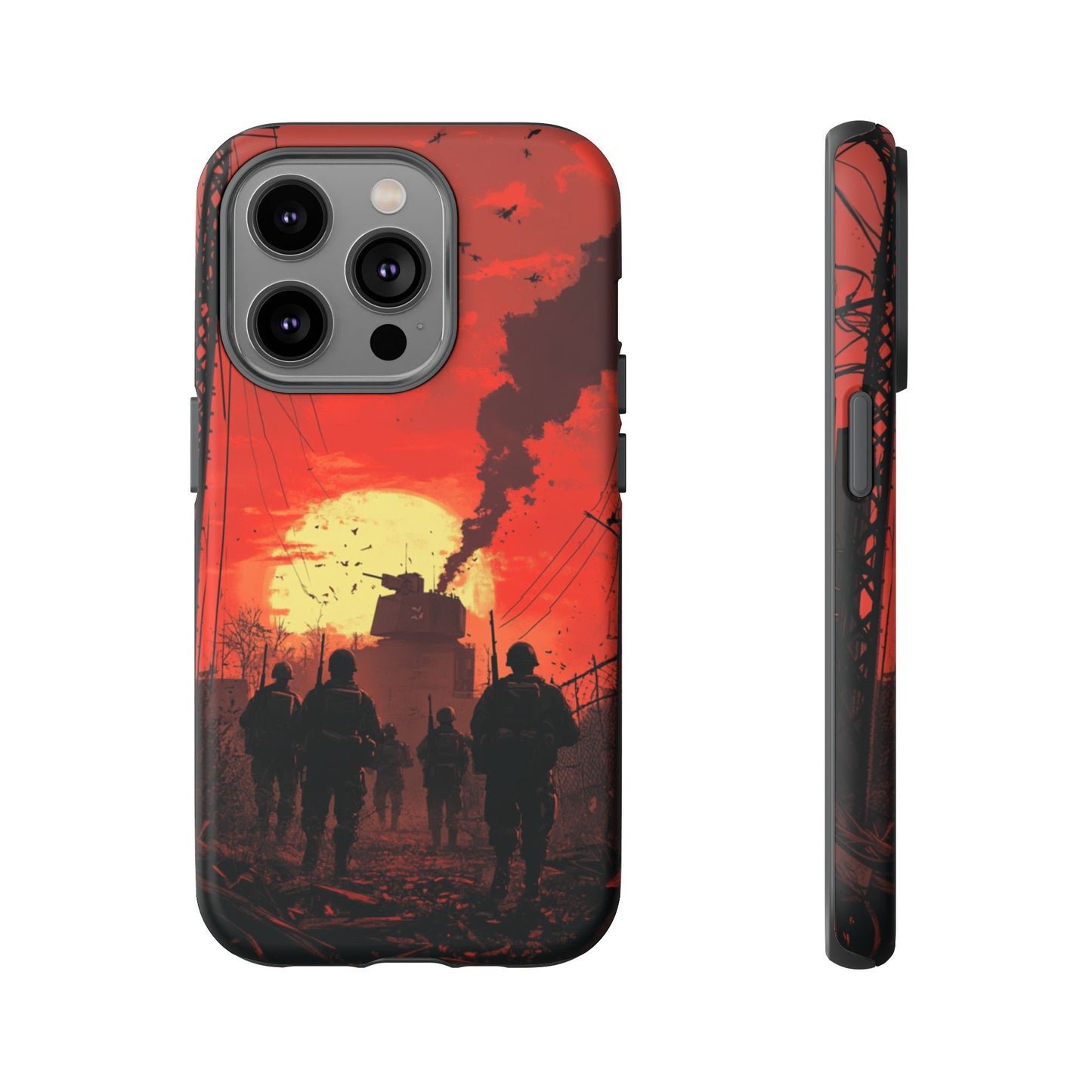 Dystopian Sunset Soldier Phone Case - iPhone, Google Pixel, Samsung Galaxy