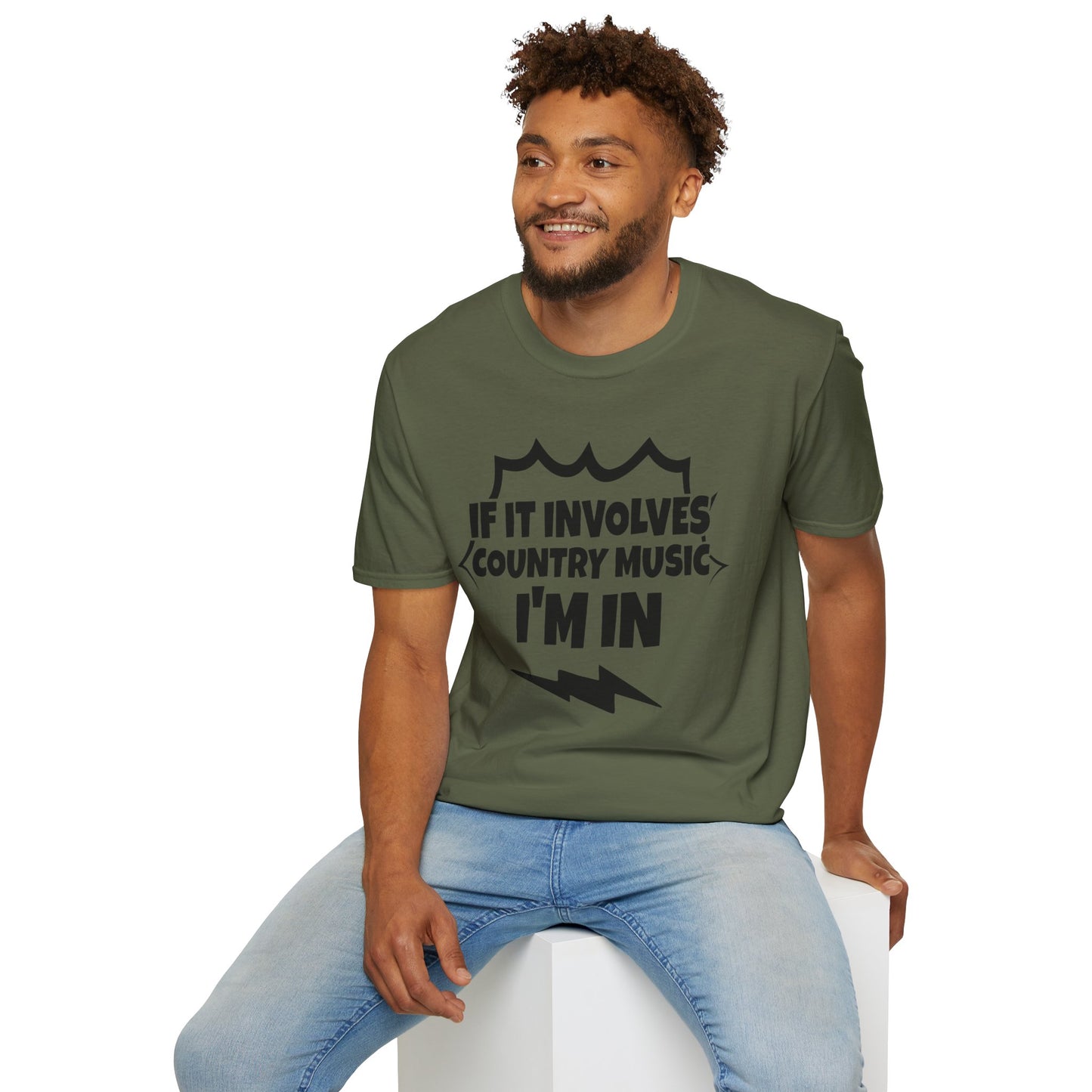 "If It Involves Country Music I'm In" Unisex Soft-Style T-Shirt