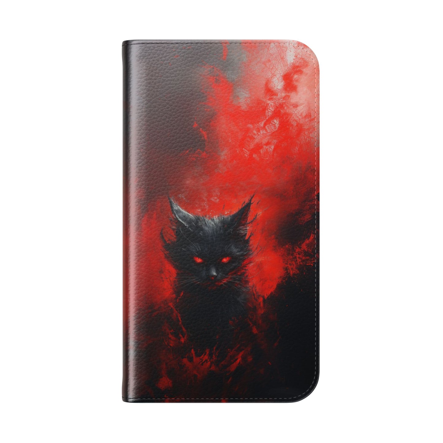 Fire Demon Black Cat - Wallet Flip Case